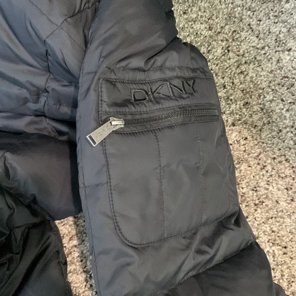 DkNy long puffer coat faux fur hoodie size XS - Picture 12 of 16